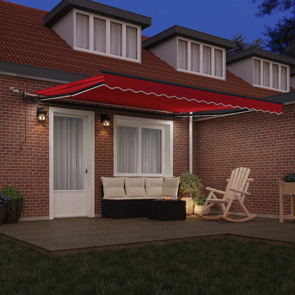 Tenda Retrattile con Rosso 400 × 350 cm Tessuto - homemem39