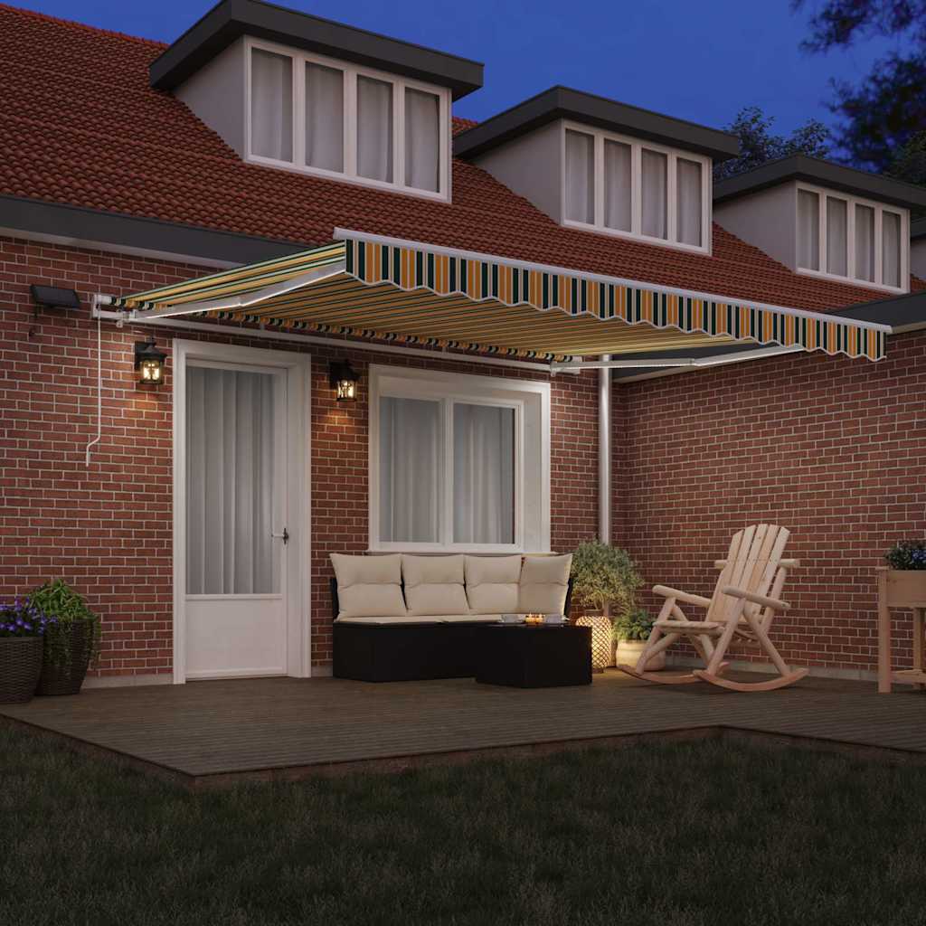 Tenda retrattile Verde e giallo 400 × 300 cm | homemem39