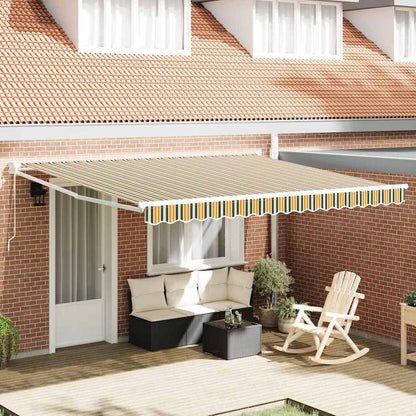 Tenda retrattile Verde e Bianco 400 x 350 x 165 cm