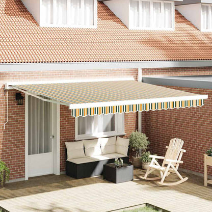 Tenda retrattile Verde e Bianco 400 × 350 cm