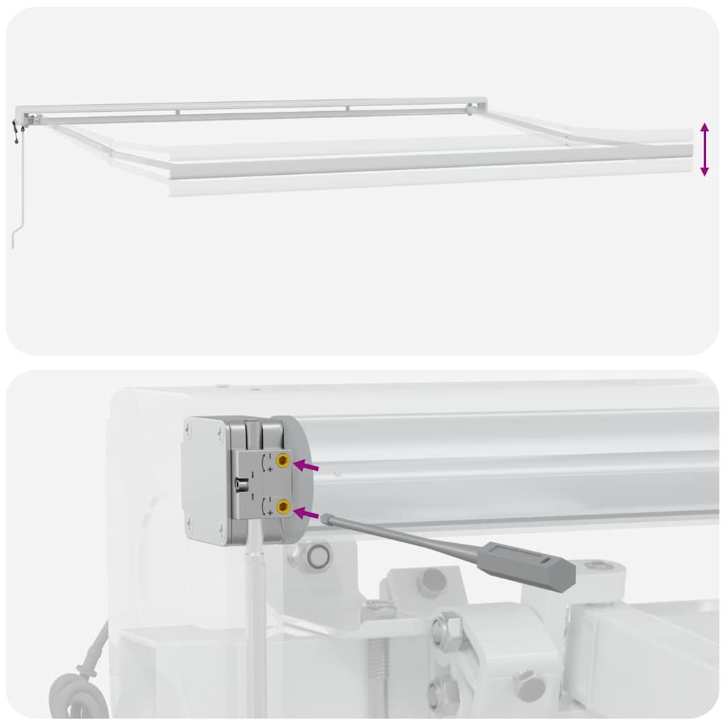 Tenda Retrattile Verde e Bianco 400 × 350 cm | homemem39