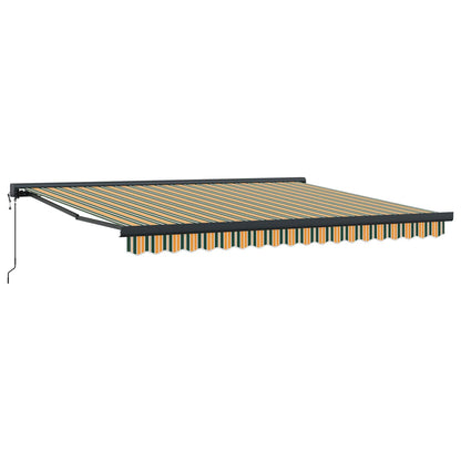 Tenda Retrattile Verde e bianco 400 ×350 cm Tessuto | homemem39