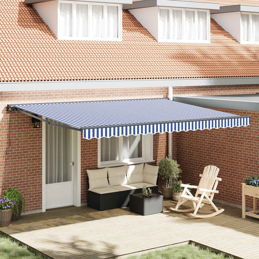 Struttura della tenda Blu e Bianco 450 × 300 cm - homemem39