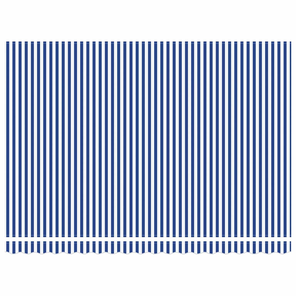 Tenda Retrattile Blu e Bianco 450x300 cm Tessuto