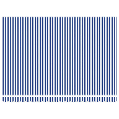 Tenda Retrattile Blu e Bianco 450 × 300 cm Poliestere e Metallo