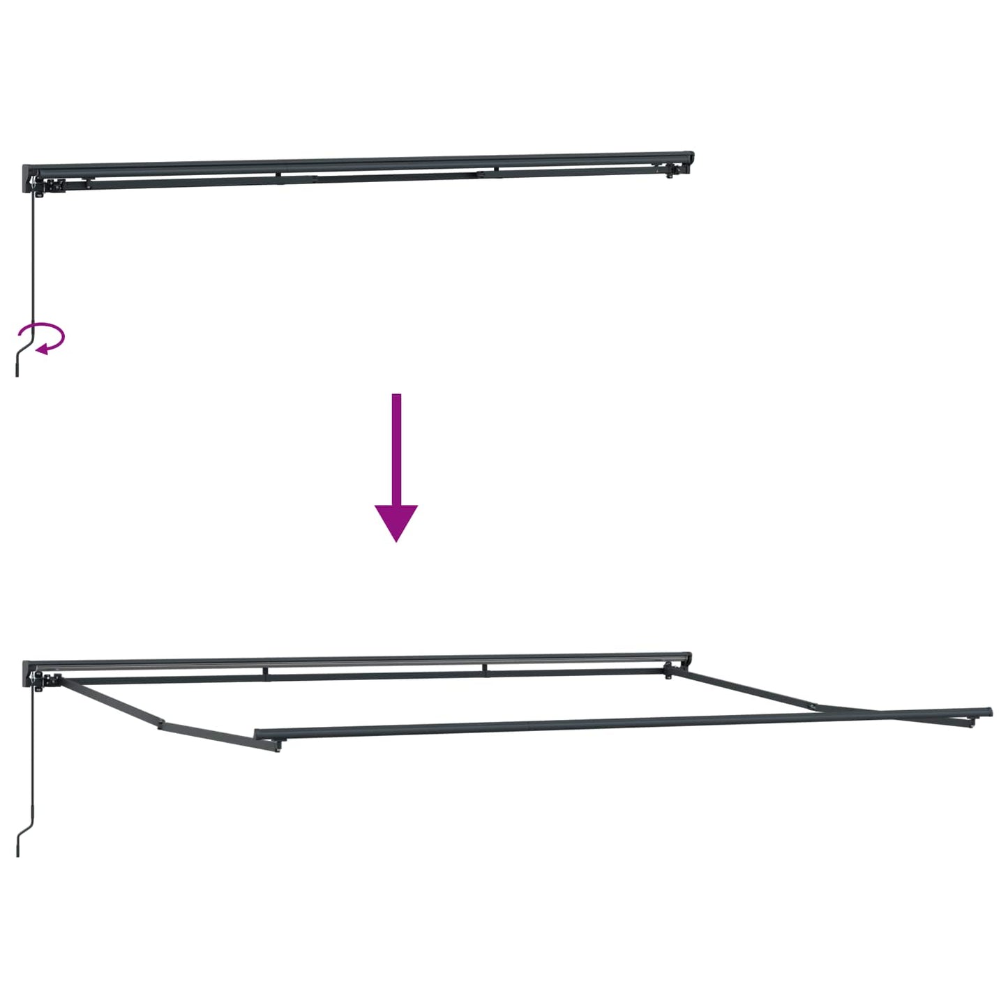 Tenda Retrattile Blu e Bianco 450 × 300 cm Poliestere e Metallo