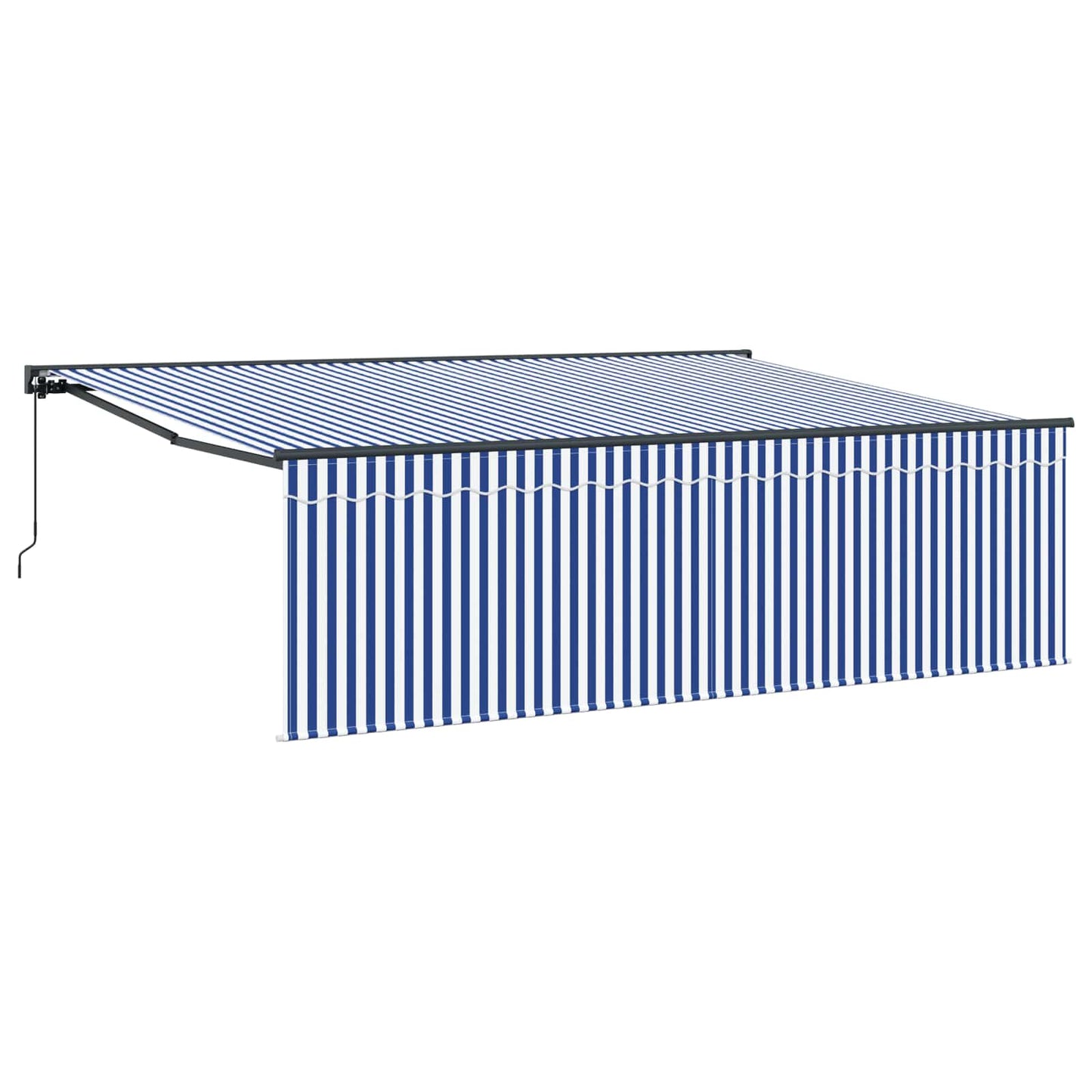 Tenda Retrattile Blu e Bianco 400 × 300 cm | homemem39