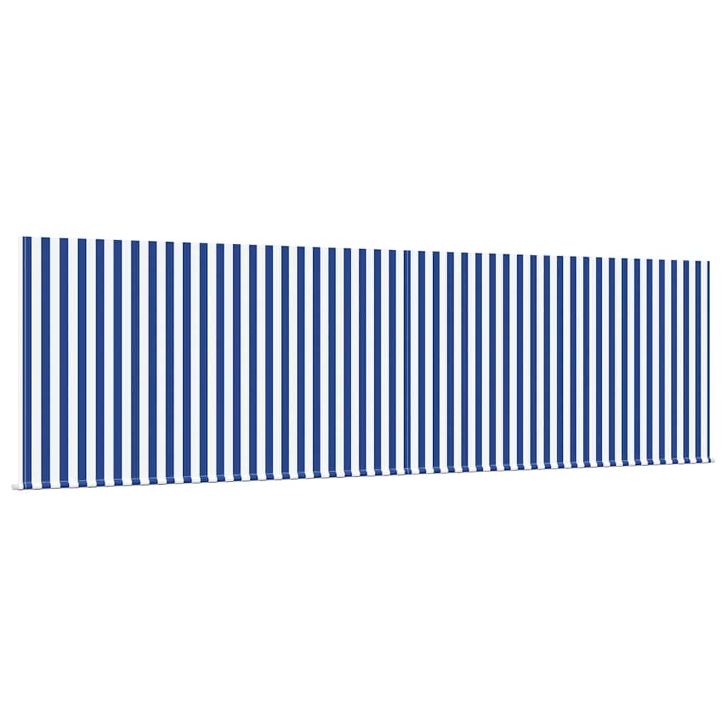 Tenda Retrattile Blu e bianco 450 × 300 cm Tessuto - homemem39
