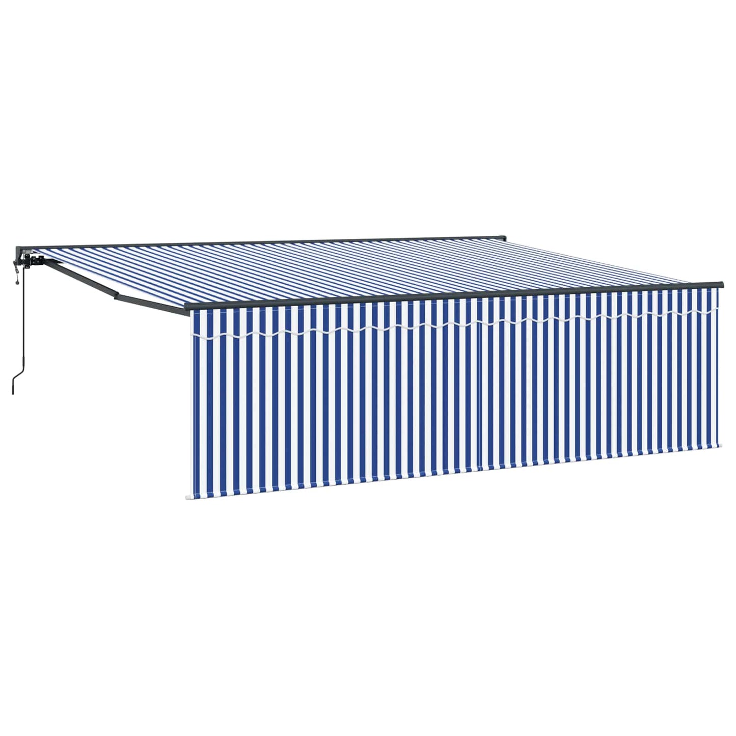 Tenda Retrattile Blu e Bianco 400 × 300 cm | homemem39