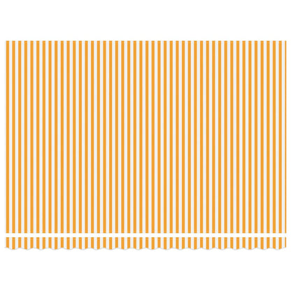 Tenda Retrattile Arancione e bianco 450x300 cm Tessuto