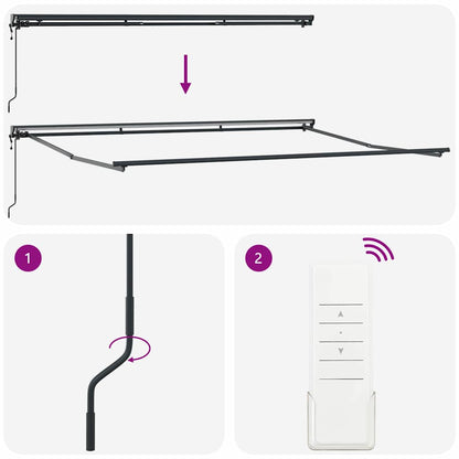 Tenda Retrattile Arancione e bianco 450x300 cm Tessuto