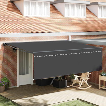Tenda Retrattile Antracite 450 × 300 cm Poliestere e Alluminio | homemem39