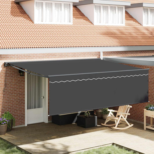 Tenda Retrattile Antracite 450 × 300 cm Poliestere e Alluminio | homemem39