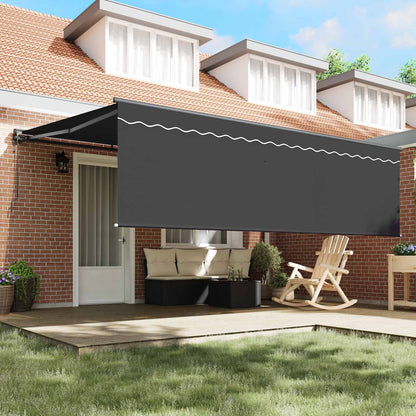 Tenda Retrattile Antracite 450 × 350 cm Poliestere e Alluminio | homemem39
