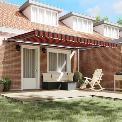 Tenda retrattile arancione e marrone 450 × 300 cm