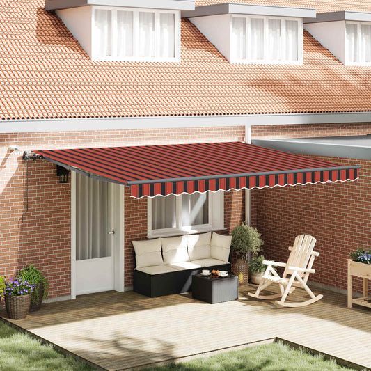 Tessuto per Tenda arancione e marrone 450 × 300 cm Poliestere | homemem39