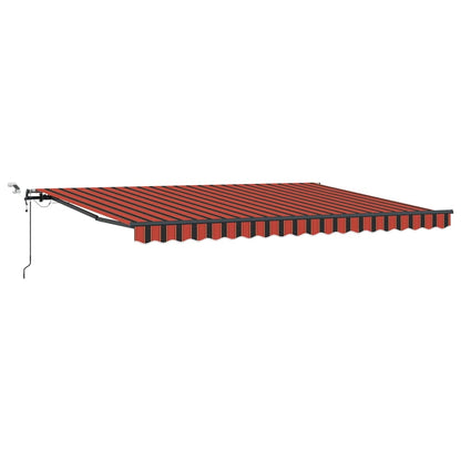 Tenda Retrattile con arancione e marrone 450 × 300 cm Tessuto - homemem39
