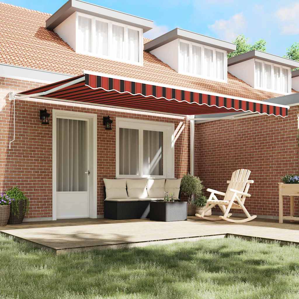 Tenda da Sole Arancione e Marrone 450 x 300 x 165 cm | homemem39