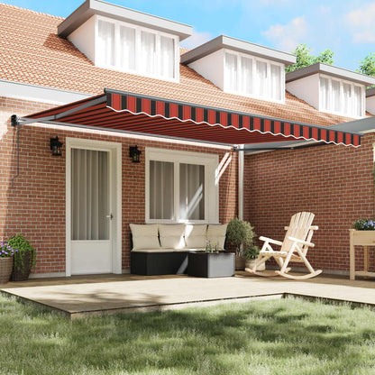 Tenda da Sole Arancione e Marrone 450 x 300 x 165 cm