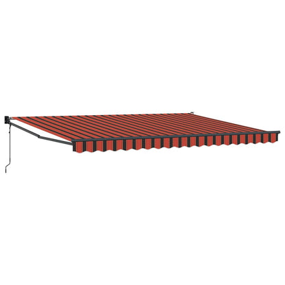 Tenda Retrattile arancione e marrone 450 × 300 cm Tessuto