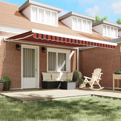 Tenda Retrattile Rosso e Nero 450 × 300 cm Tessuto e Metallo | homemem39