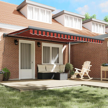 Tenda da Sole Arancione e Marrone 450 x 300 x 165 cm | homemem39