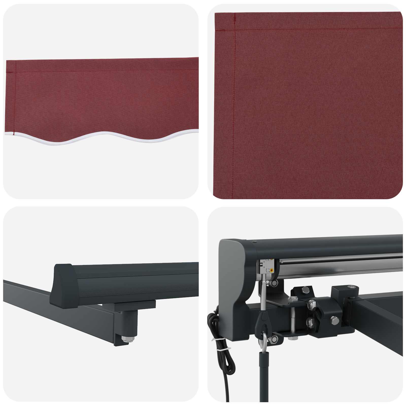Struttura della tenda Borgogna 450 × 300 cm | homemem39