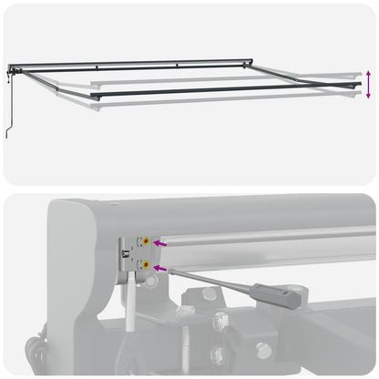 Struttura della tenda Antracite e Bianco 450 × 300 cm