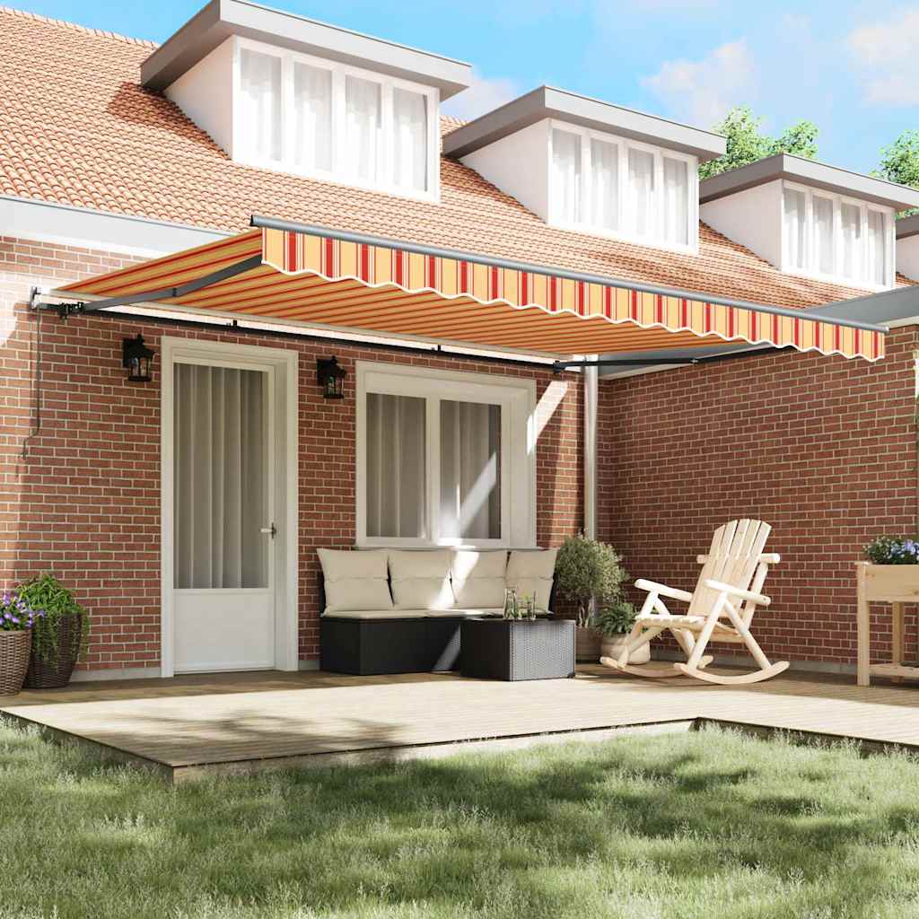 Tenda Retrattile giallo e arancione 450 × 300 cm Tessuto