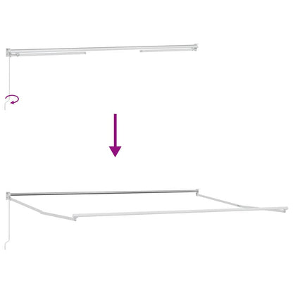 Tenda Retrattile giallo e arancione 450 × 300 cm Tessuto - homemem39