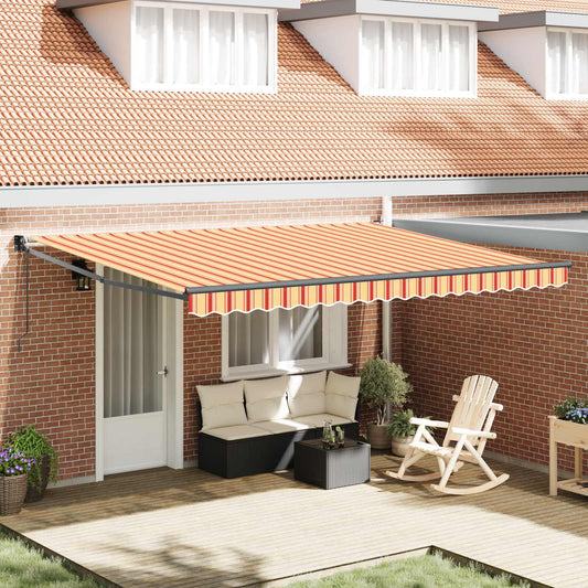 Tenda retrattile Giallo e Arancione 450 x 300 x 165 cm | homemem39
