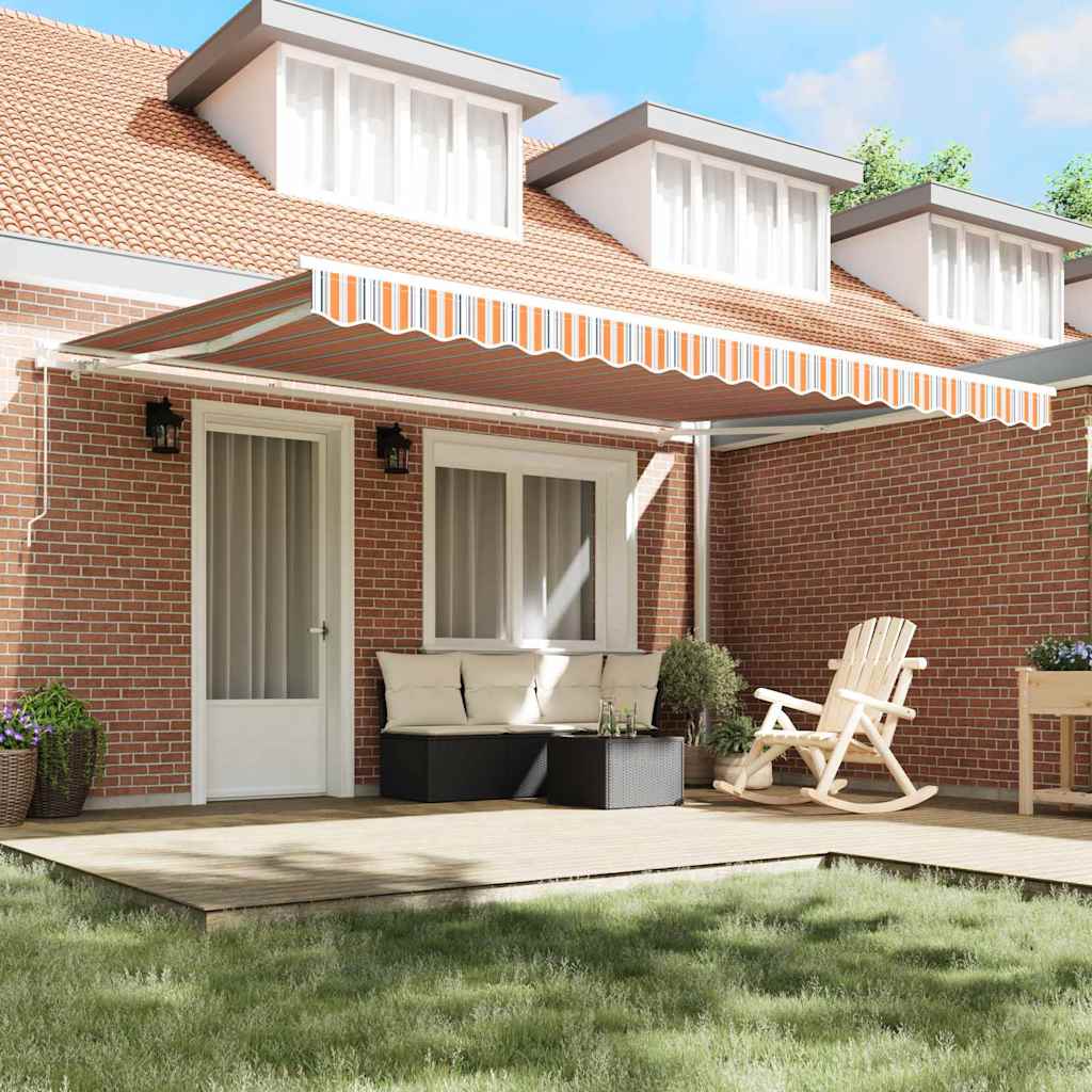 Tenda Retrattile Multicolore 450 × 300 cm Poliestere e Metallo