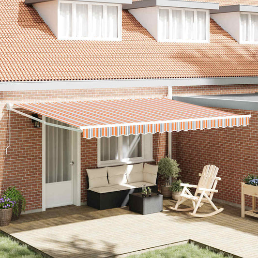 Tenda Retrattile Multicolore 450 × 300 cm Poliestere e Metallo - homemem39