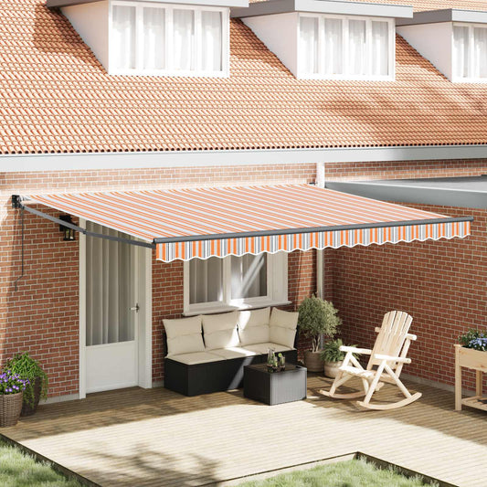 Tenda retrattile Multicolore 450 × 300 cm Poliestere e Metallo | homemem39