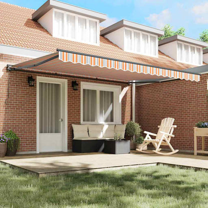 Tenda Retrattile Striscia Multicolore 450x300 cm Tessuto