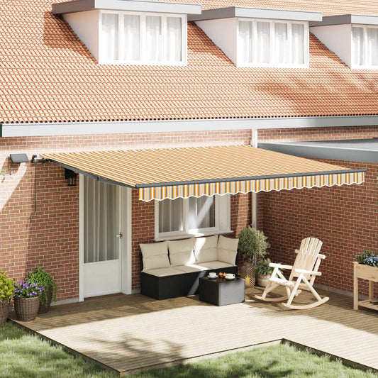 Tenda retrattile Multicolore 450 × 300 cm Tessuto e Alluminio | homemem39