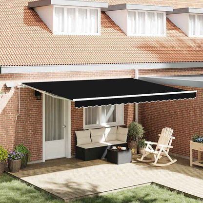 Tenda Retrattile con Nero 450 ×300 cm Tessuto - homemem39