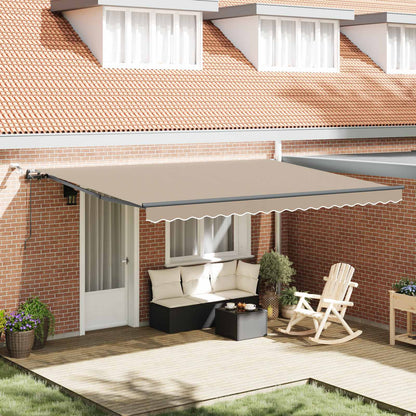 Tenda retrattile Beige 450 × 300 cm Poliestere | homemem39