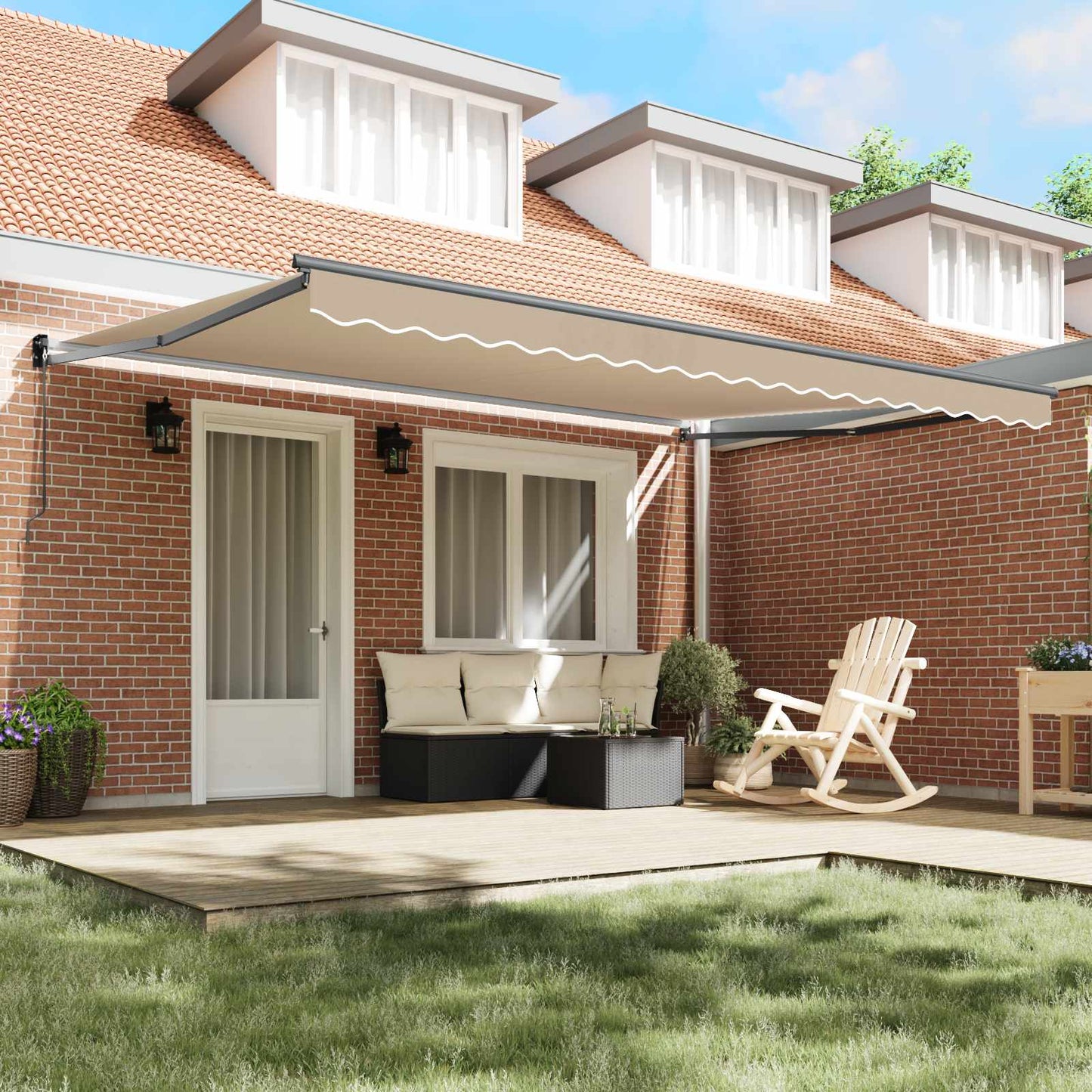Tenda retrattile Beige 450 x 300 x 165 cm | homemem39