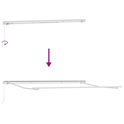 Tenda da Sole Bianco 450 x 300 x 165 cm Poliestere e Metallo