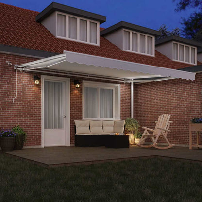 Tenda retrattile Bianco 450 × 300 cm Poliestere | homemem39