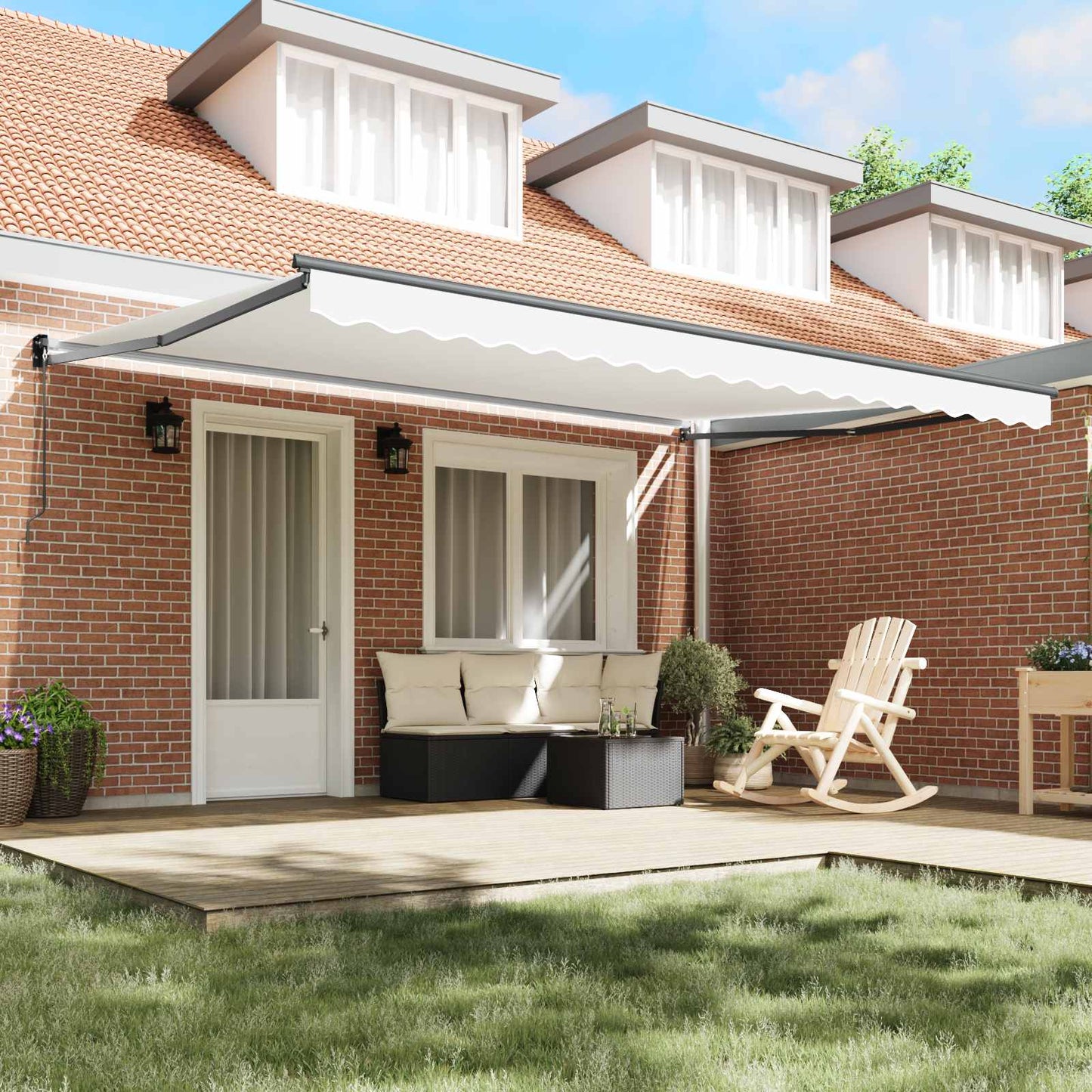 Tenda retrattile Bianco 450 x 300 x 165 cm | homemem39