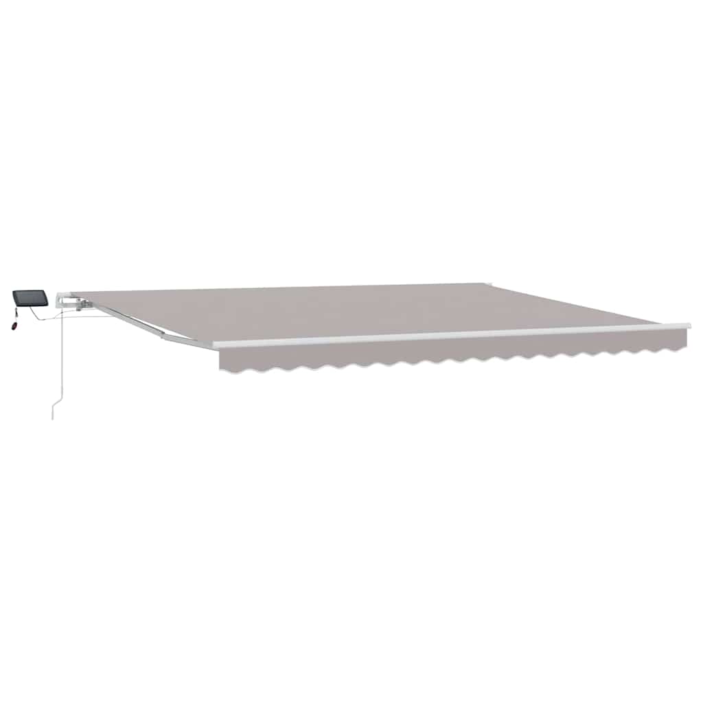 Tenda retrattile Grigio Chiaro 450 × 300 cm Tessuto e Alluminio | homemem39
