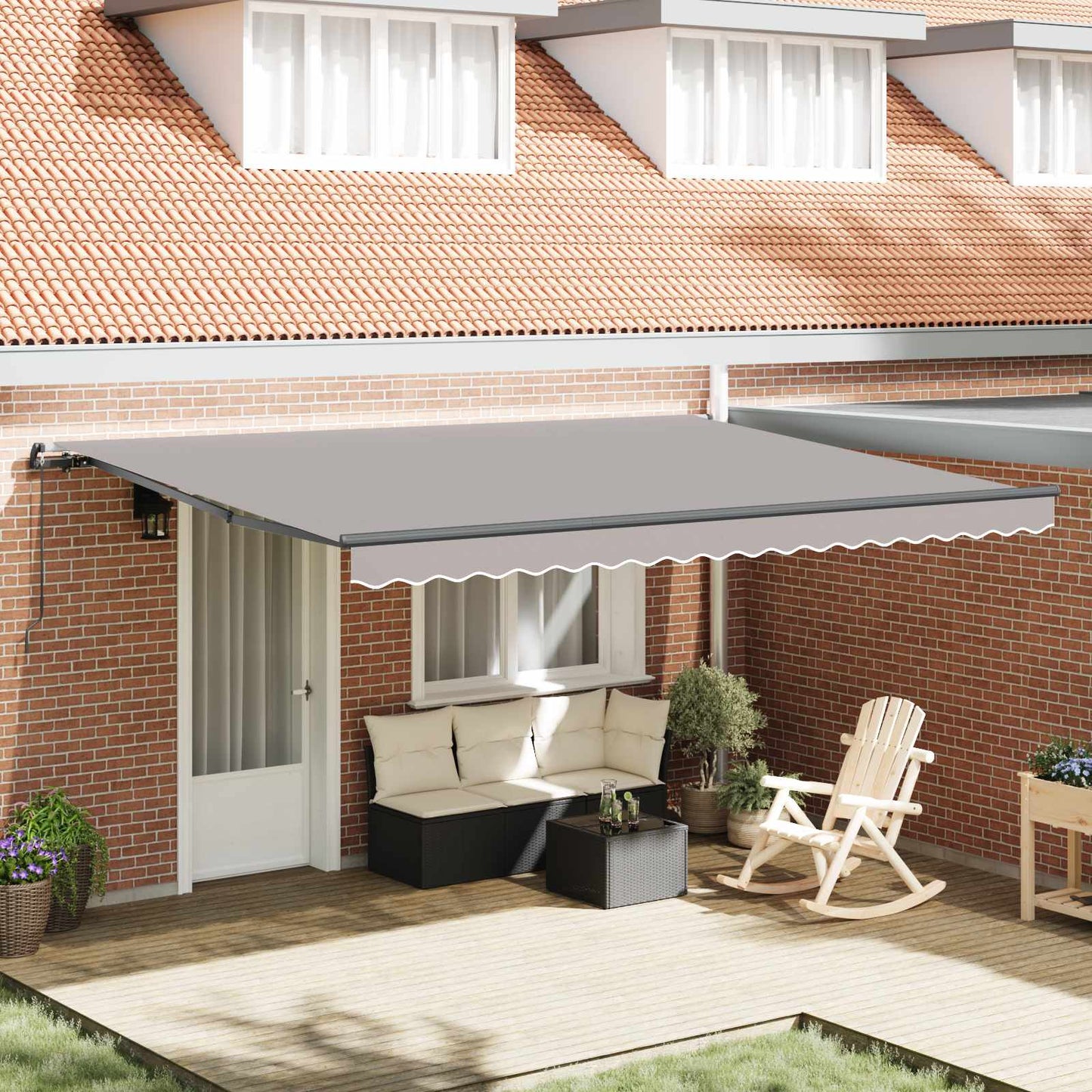 Tenda retrattile Grigio Chiaro 450 × 300 cm | homemem39