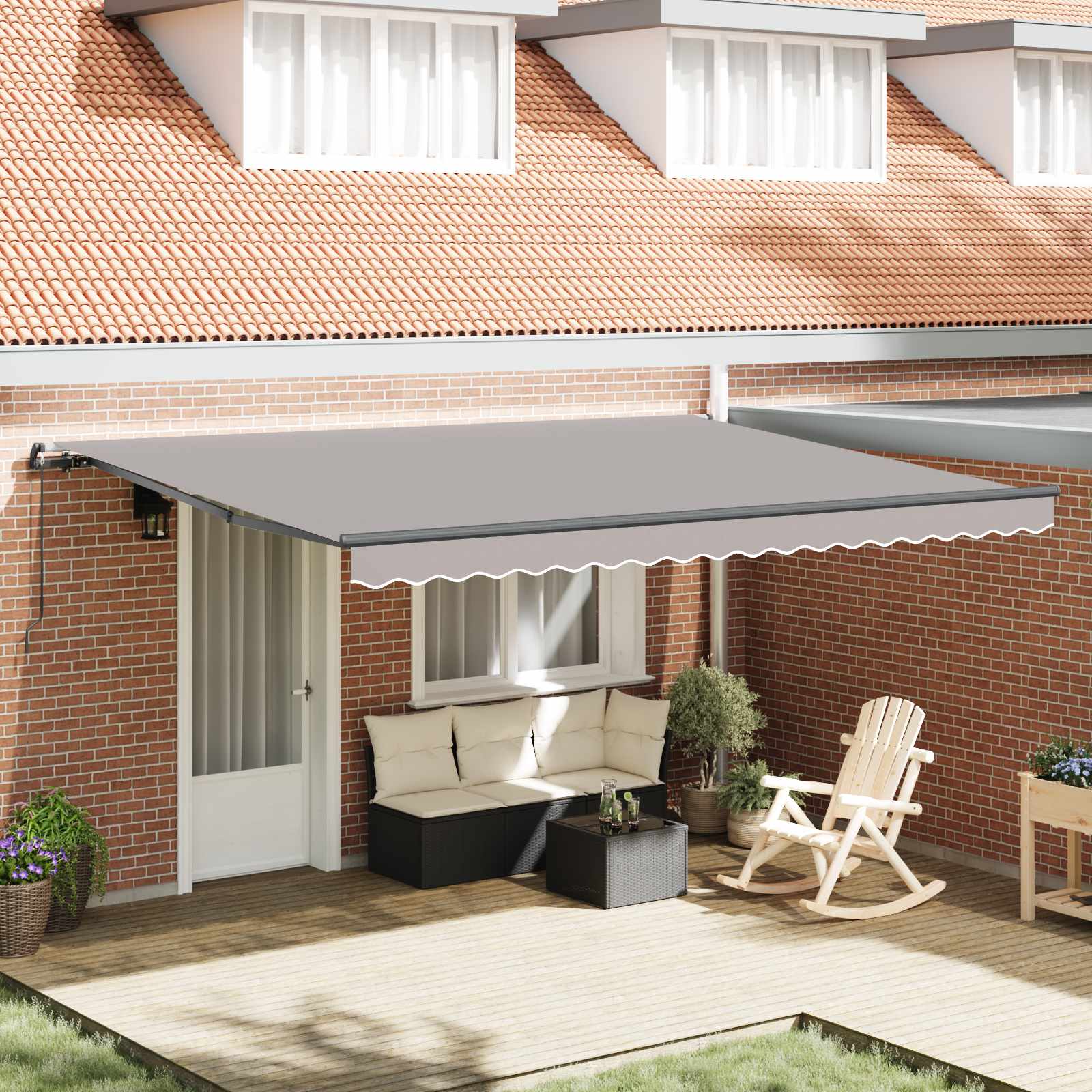 Tenda retrattile Grigio Chiaro 450 × 300 cm | homemem39
