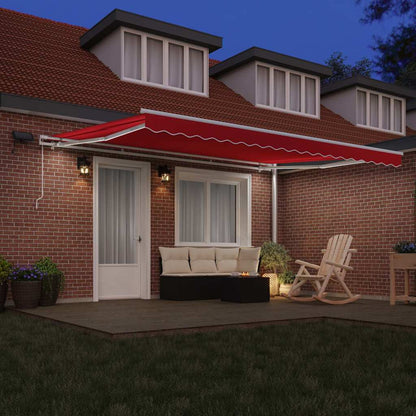 Tenda Retrattile con Rosso 450 ×300 cm Tessuto - homemem39