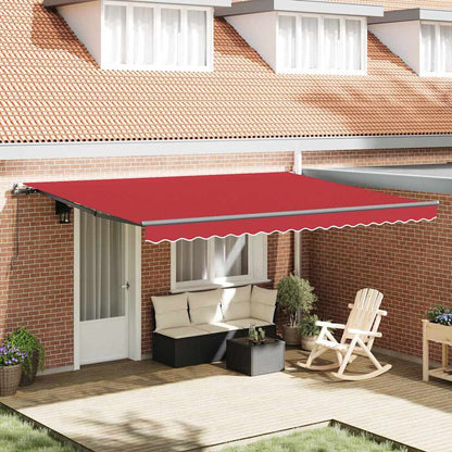 Tenda Retrattile Rosso 450 × 300 cm Tessuto