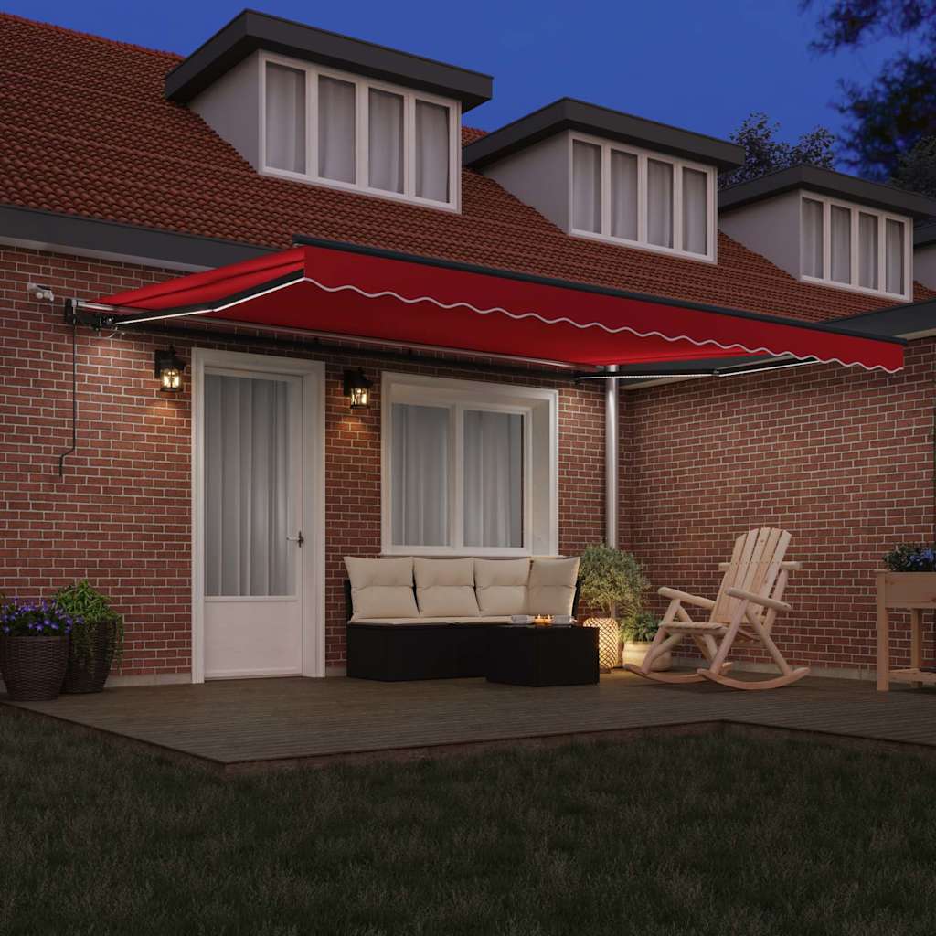 Tenda Retrattile con Rosso 450 × 300 cm Tessuto - homemem39