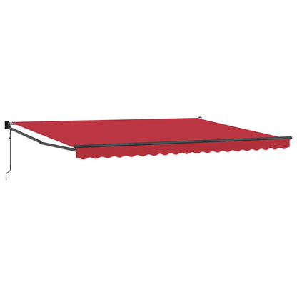 Tenda da Sole Rosso 4,5 × 3 m Poliestere e metallo
