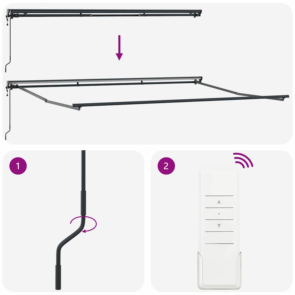Tenda Retrattile Rosso 450x300 cm Tessuto